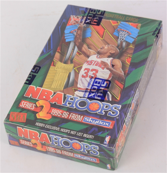 1995-96 NBA Hoops Series 2 Basketball Trading Cards Unopened Hobby Box w/ 48 Packs