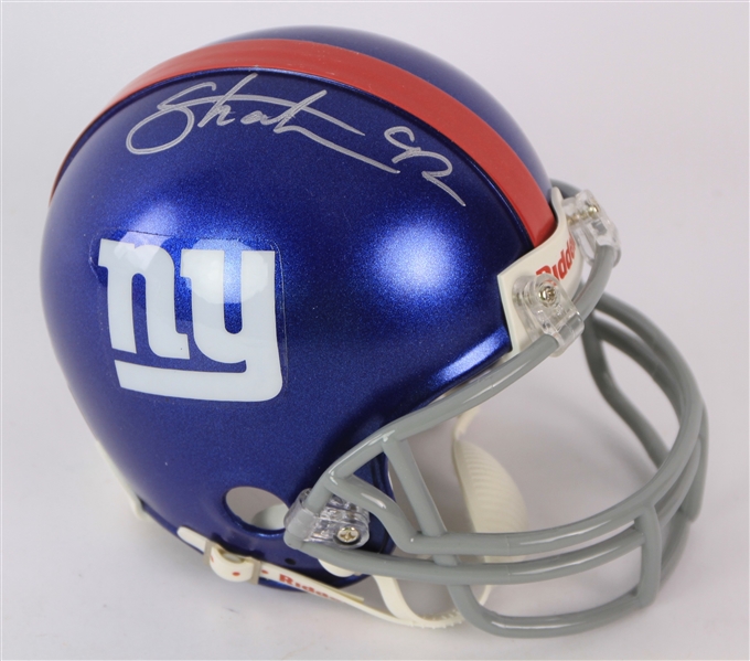 2011 Michael Strahan New York Giants Signed Mini Helmet (*JSA*)