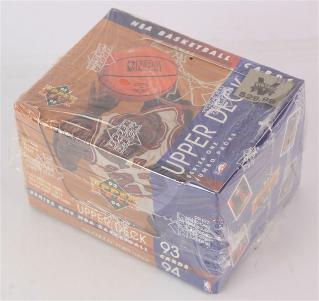 1993-94 Upper Deck Series 1 Basketball Trading Cards Unopened Jumbo Box w/ 20 Packs