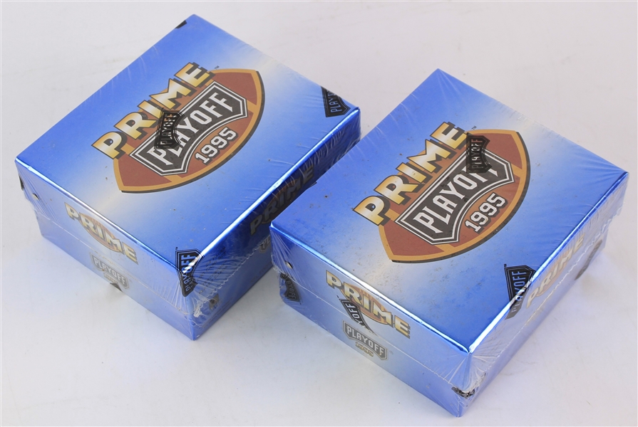 1995 Playoff Prime Football Trading Cards Unopened Hobby Boxes w/ 24 Packs - Lot of 2