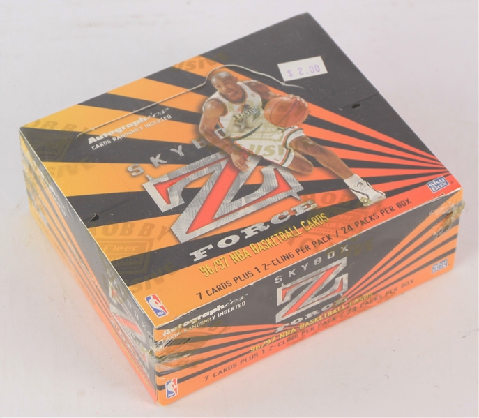 1996-97 SkyBox Z Force Basketball Trading Cards Unopened Hobby Box w/ 24 Packs (Possible Kobe Bryant Rookie)