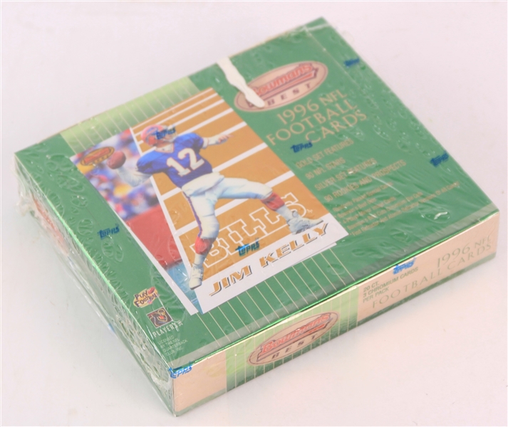 1996 Bowmans Best Football Trading Cards Unopened Retail Box w/ 20 Packs (Possible Ray Lewis Rookie)