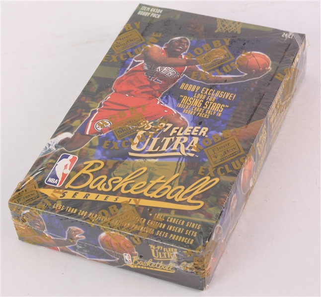 1996-97 Fleer Ultra Series 1 Basketball Trading Cards Unopened Hobby Box w/ 24 Packs (Possible Kobe Bryant Rookie)