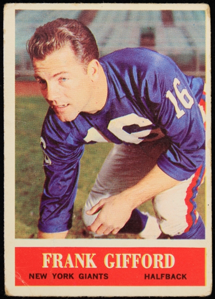 1964 Frank Gifford New York Giants Philadelphia Football Trading Card