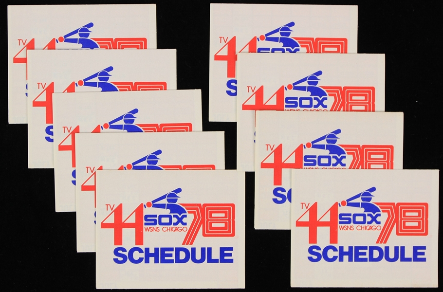 1978 Chicago White Sox Pocket Schedules - Lot of 9