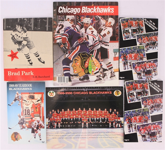 1975-2000 Chicago Blackhawks Publication & Photo Collection - Lot of 6