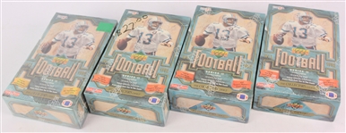 1992 Upper Deck Series II Football Trading Cards Unopened Hobby Boxes w/ 36 Packs - Lot of 4