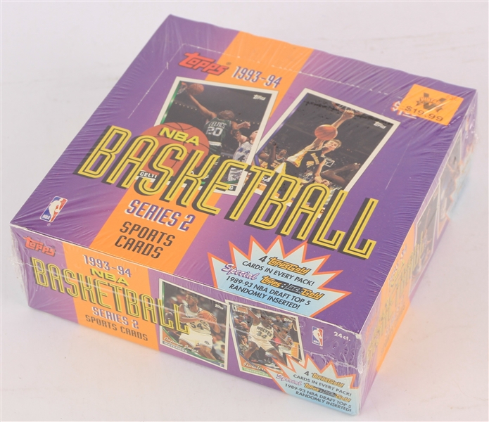 1993-94 Topps Series 2 Basketball Trading Cards Unopened Hobby Box w/ 36 Packs
