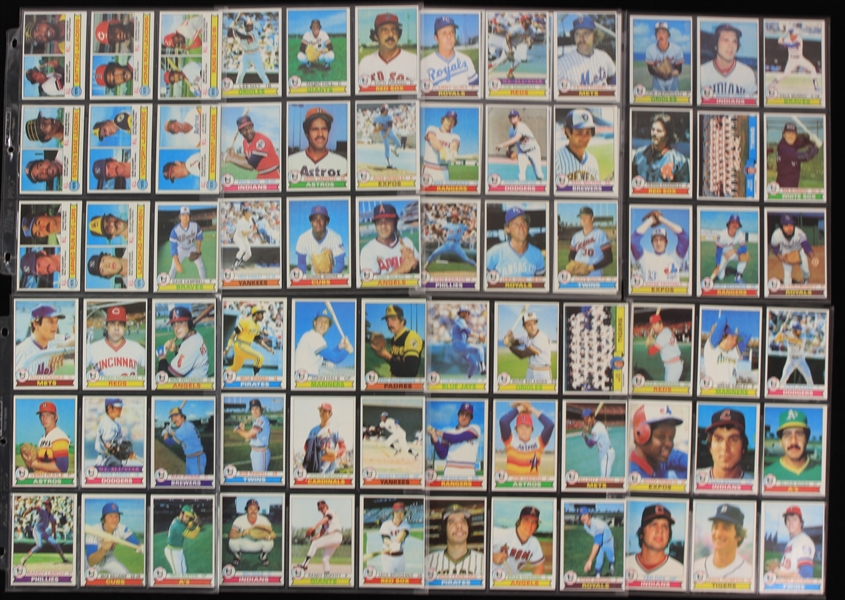 1979 Topps Baseball Trading Cards Near Complete Set w/ 725 of 726 Cards (Missing Ozzie Smith Rookie)