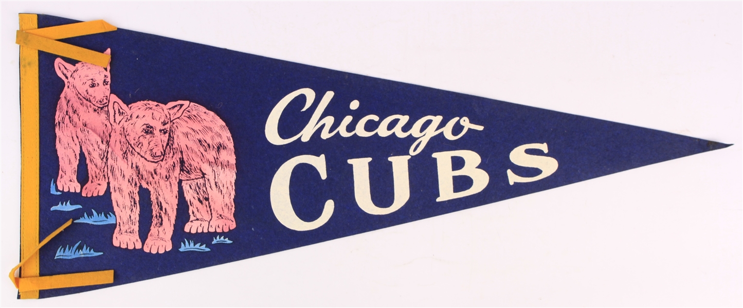1950s Chicago Cubs Full Size 29" Pennant