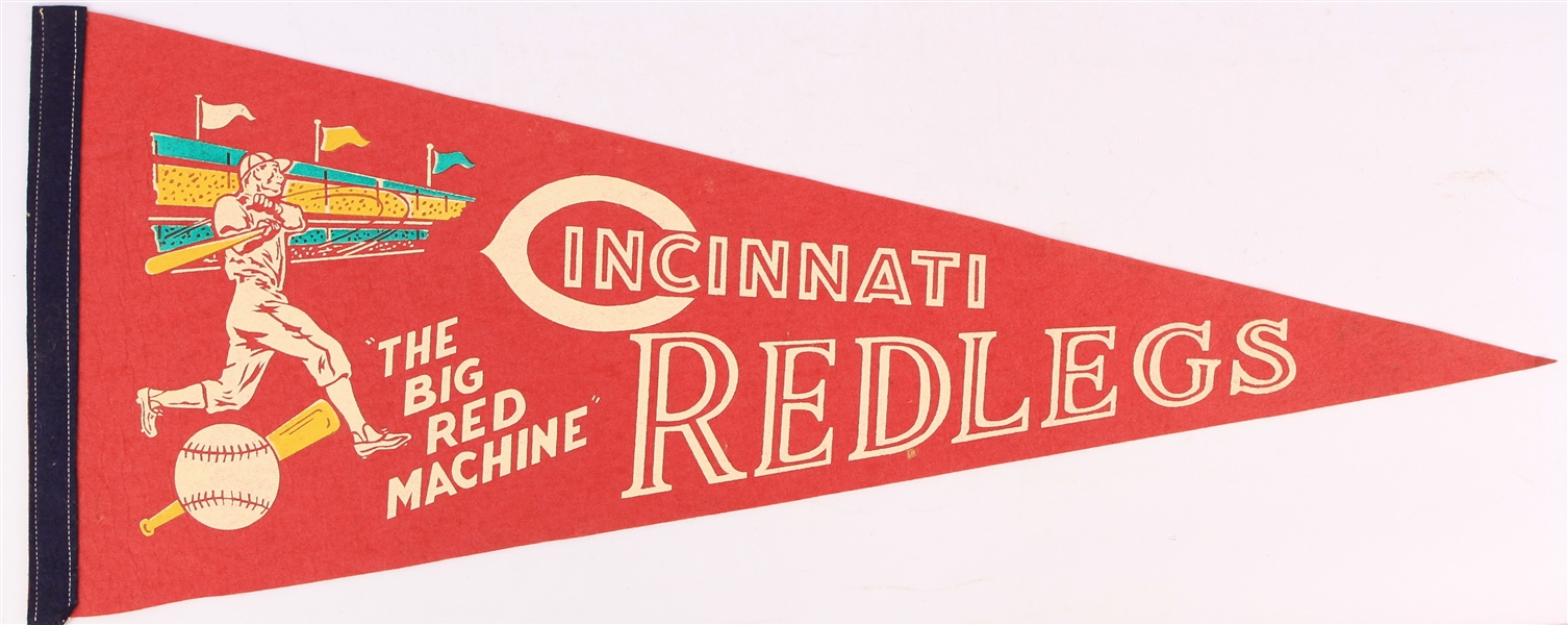 1970s Cincinnati Redlegs "The Big Red Machine" Full Size 29" Pennant
