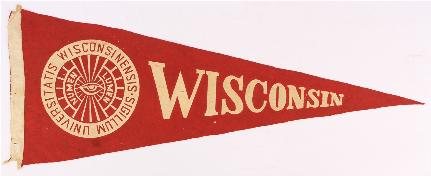 1940s Wisconsin Badgers Full Size 28" Pennant