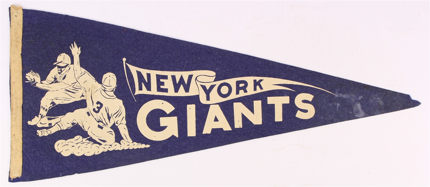 1950s New York Giants Full Size 25" Pennant