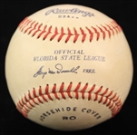 1963-72 Official Florida State League George McDonald Baseball (MEARS LOA)