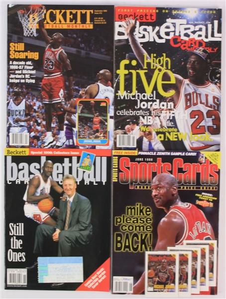 1996-98 Michael Jordan Chicago Bulls Memorabilia - Lot of 10 w/ 1996 70th Win Ticket Stub, Publications & Promo Cards