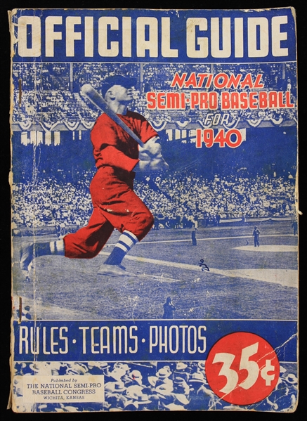 1940 National Semi-Pro Baseball Official Guide 