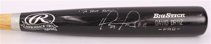 2011 David Ortiz Boston Red Sox Signed Rawlings Adirondack Pro Professional Model Bat (MEARS A6/JSA)