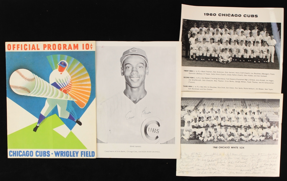 1960s Chicago Cubs / Chicago White Sox Team Photos & Official Program 