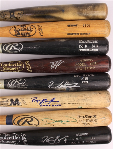 1980s-2000s Professional Model Game Used Bat Collection - Lot of 35 w/ John Cangelosi, Royce Clayton, Eduard Perez & More (MEARS LOA)