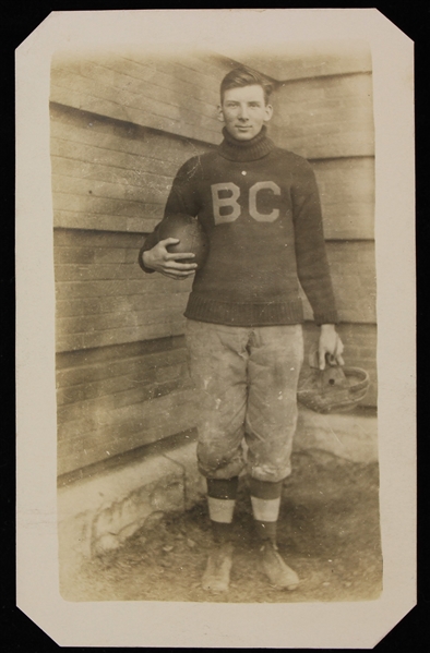 1900s-10s Football Players 3.5" x 5.5" Postcard Photo 