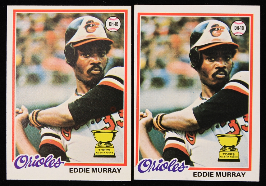 1978 Eddie Murray Baltimore Orioles Topps #36 Rookie Baseball Trading Cards - Lot of 2
