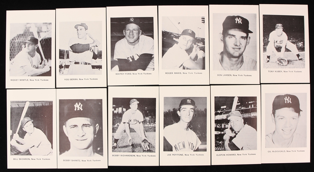 1961 New York Yankees 3.5" x 5.5" Player Postcards - Lot of 25