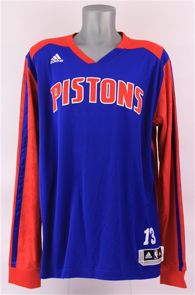 2013-14 Luigi Datome Detroit Pistons Shooting Shirt (MEARS LOA)