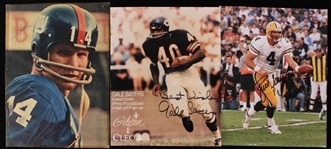 1970s-2000s Football Signed 8" x 10" Photos - Lot of 4 w/ Brett Favre, Gale Sayers, Richard Dent & YA Tittle (JSA)