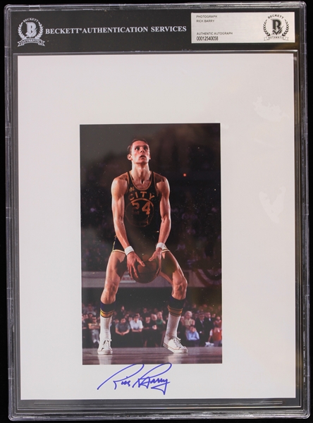 2000s Rick Barry Golden State Warriors Signed 8" x 10" Photo (Beckett Slabbed Authentic)