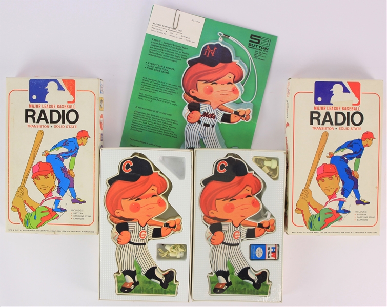1970s Chicago Cubs MIB Solid State Transistor Radios - Lot of 2