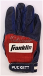 1992 Kirby Puckett Minnesota Twins Signed Game Worn Franklin Batting Glove (MEARS LOA/JSA)