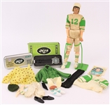 1970s-2000s Joe Namath 12" Action Figure w/ Accessories & MIB Jets Watch
