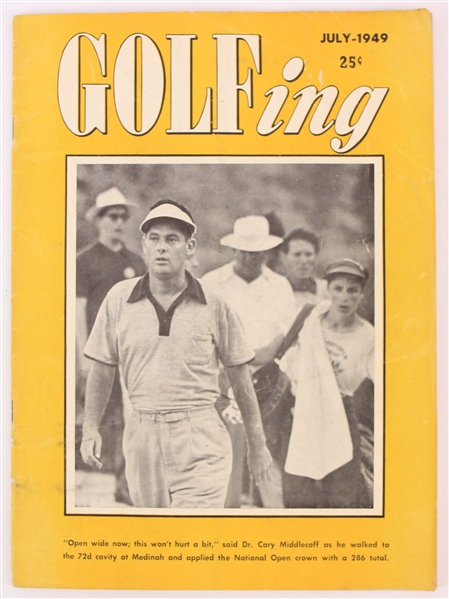 1949 July Golfing Magazine w/ Dr. Cary Middlecoff Cover