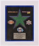 1981-95 Dallas Cowboys Five Time World Champions 12" x 15" Texas Stadium Field Display