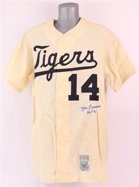 1990s Jim Bunning Detroit Tigers Signed Mitchell & Ness 1960 Throwback Jersey (JSA)