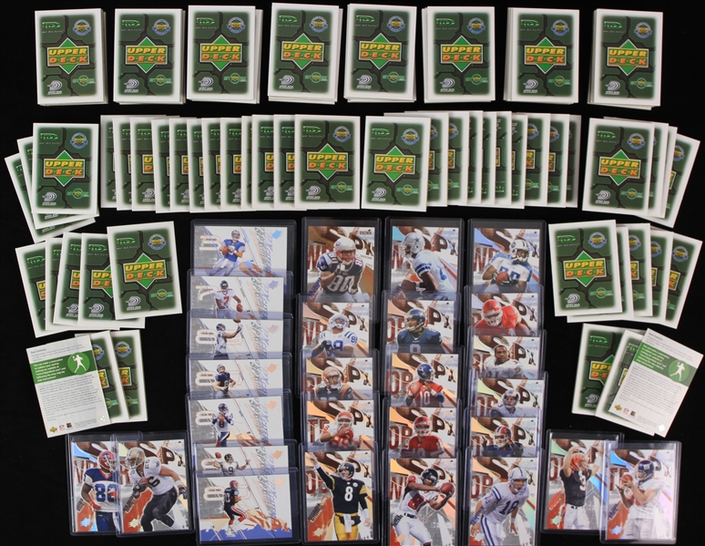 2003 Upper Deck SPX Football Trading Cards - Lot of 352 w/ Auto Cards, Jersey Cards & More