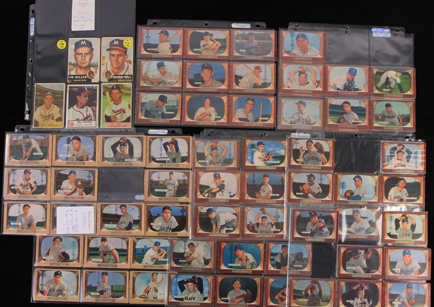 1950s-60s Topps & Bowman Baseball Trading Cards - Lot of 650+