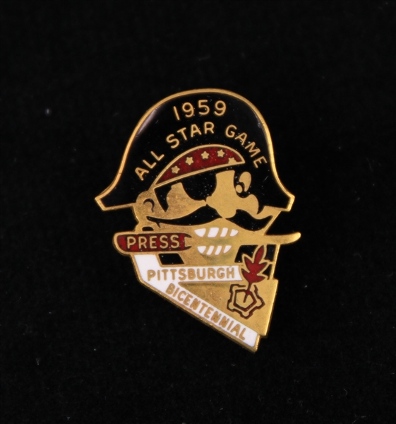 1959 Pittsburgh Pirates Forbes Field All Star Game 1" Press Pin