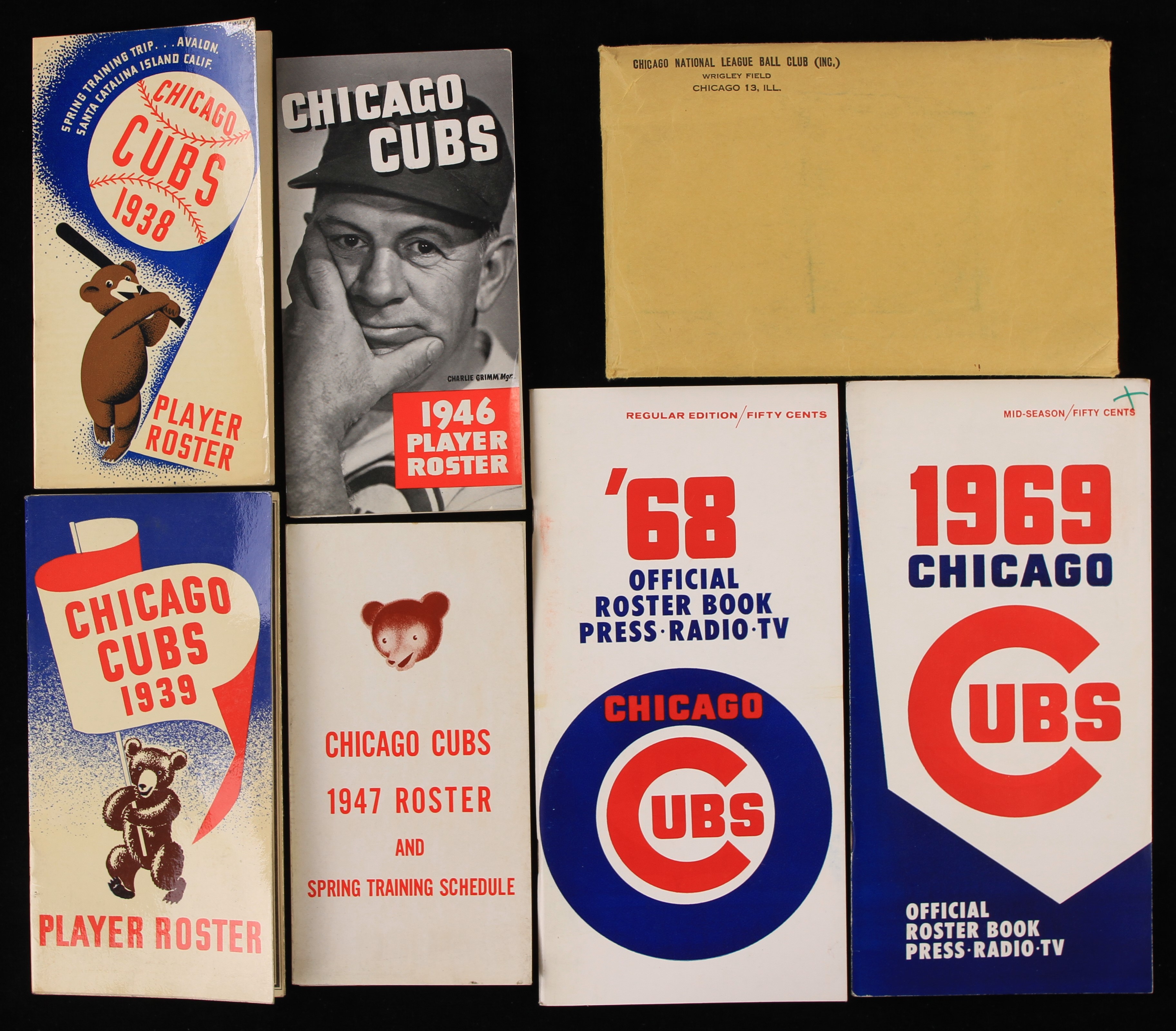 Lot Detail - 1938-69 Chicago Cubs Roster Book Collection - Lot of 6