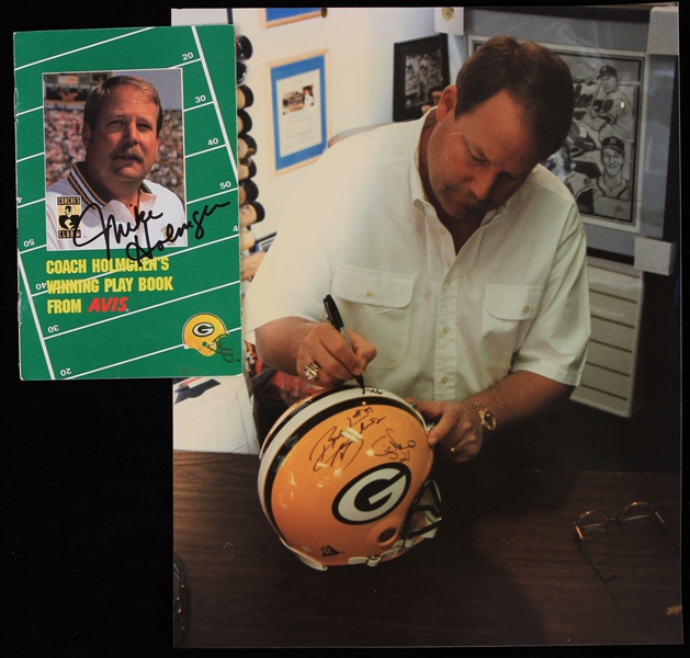 1994 Mike Holmgren Green Bay Packers Signed Avis Winning Play Book (JSA)