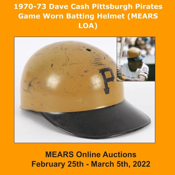 1970-73 Dave Cash Pittsburgh Pirates Game Worn Batting Helmet (MEARS LOA)