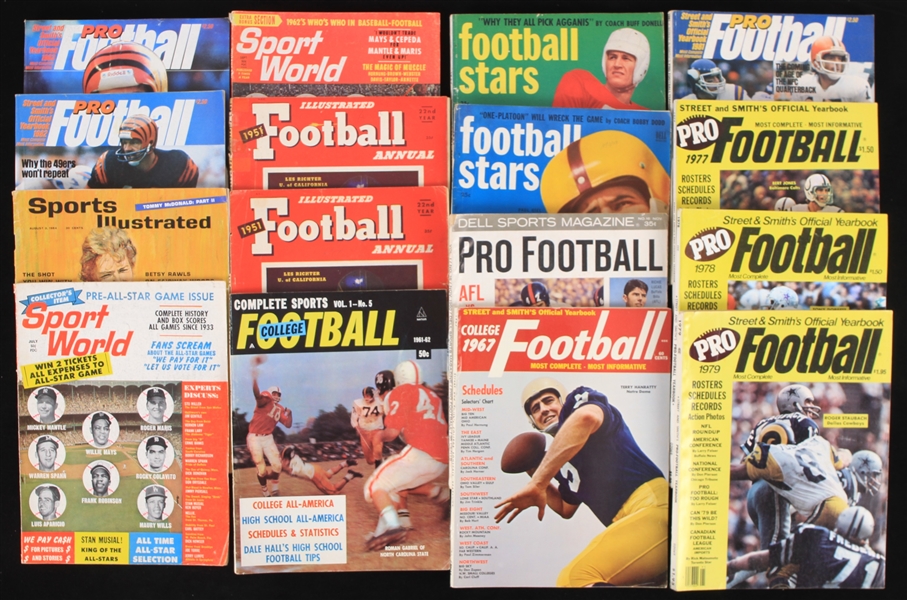 1950s-80s Football Publication Collection - Lot of 22