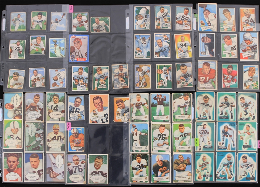 Lot Detail - 1950's-90's Massive Cleveland Browns Football Trading Card ...