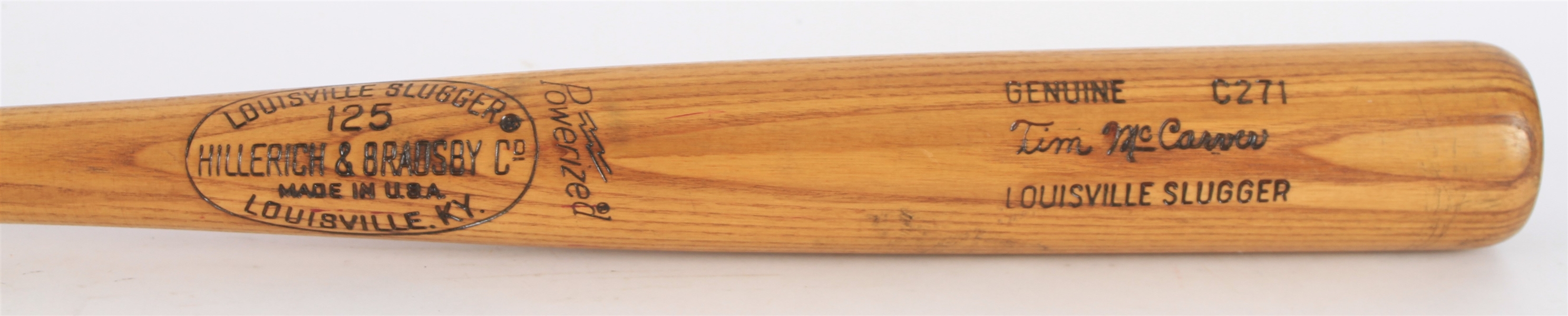 1977-79 Tim McCarver Philadelphia Phillies H&B Louisville Slugger Professional Model Game Used Bat (MEARS LOA)