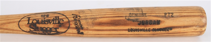 1988-89 Ricky Jordan Philadelphia Phillies Louisville Slugger Professional Model Game Used Bat (MEARS LOA)