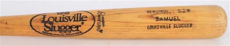 1983-84 Juan Samuel Philadelphia Phillies Louisville Slugger Professional Model Game Used Bat (MEARS LOA)