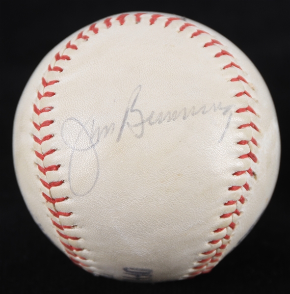 1970-71 Jim Bunning Joe Lis Philadelphia Phillies Signed Baseball (JSA)