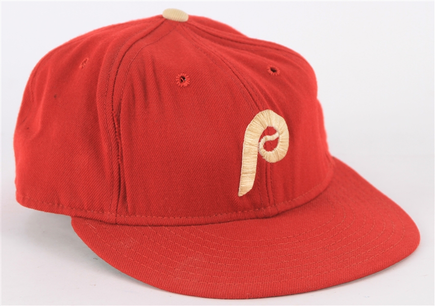 1975 Larry Bowa Philadelphia Phillies Signed Game Worn Cap (MEARS LOA/JSA)