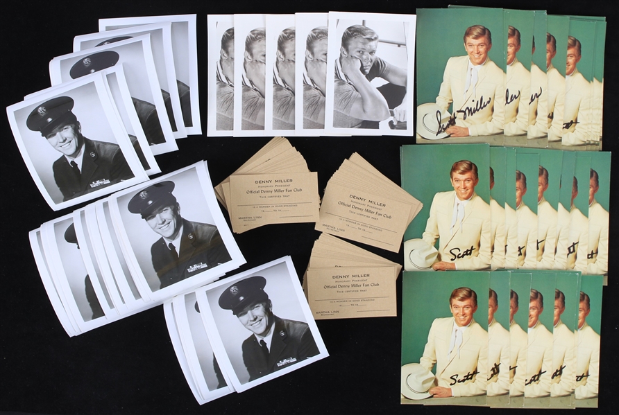 1960s Denny/Scotty Miller Tarzan/Wagon Train Fan Club Memorabilia - Lot of 185 w/ Fan Club Cards, Postcards & Photos