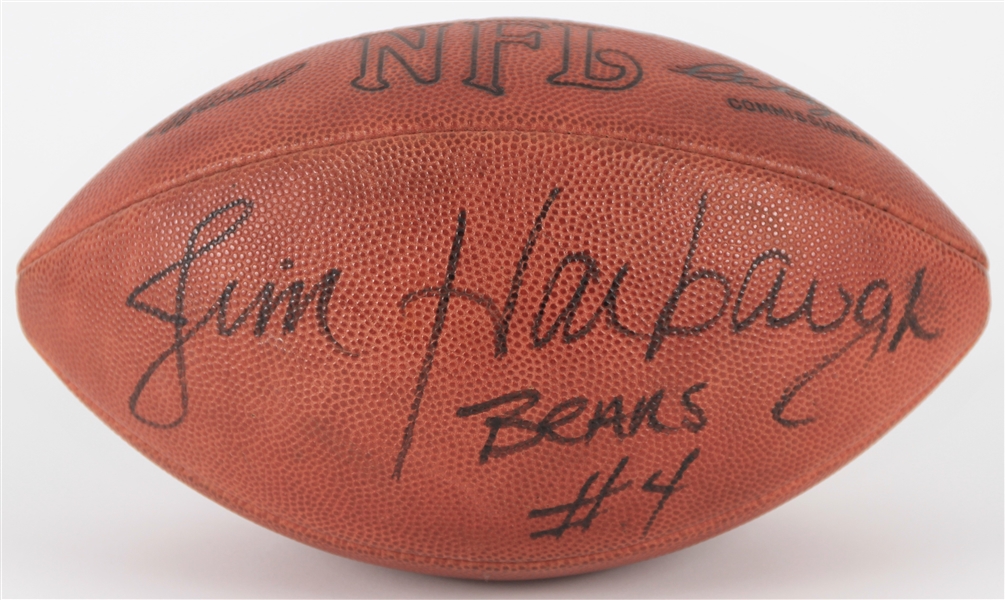 1988-89 Jim Harbaugh Chicago Bears Signed ONFL Rozelle Football (JSA)